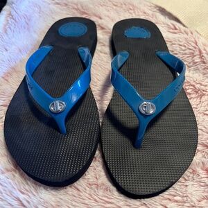 ☀️ Coach Allison Turn-Lock Blue Thong Flip Flop Sandals Size 7.5